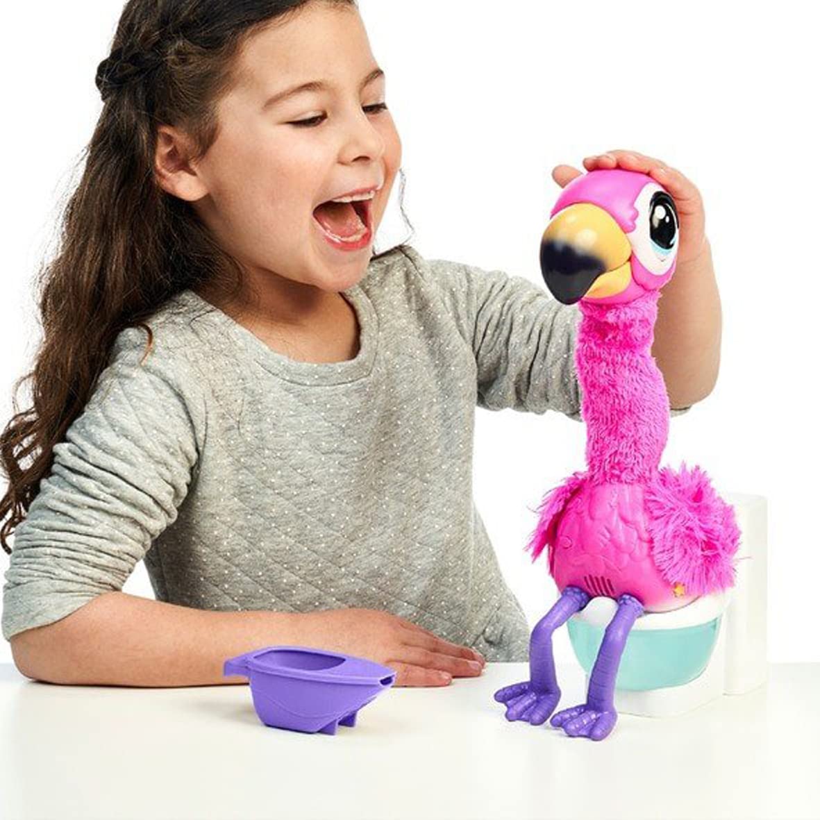 Little Live Pets Gotta Go Flamingo - Interactive Plush Toy, Eats, Sings, Wiggles, Poops, Talks, Multicolor, Ages 4+, Batteries Included