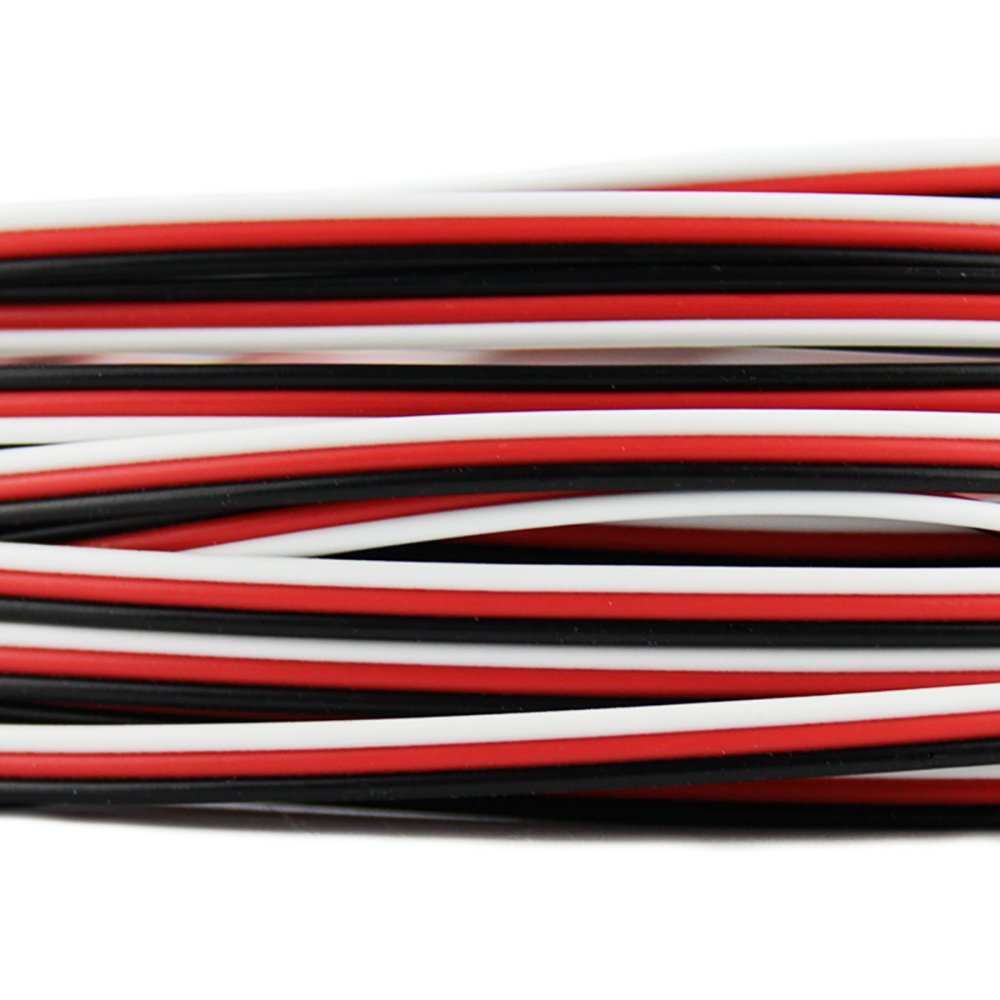 OliYin 50 feet 22AWG Servo Cable 3p Line for Futaba JR RC Servo Hobby Model Aircraft Model Wiring 60 corex0.08mm