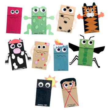 Rite Lite Passover 10 Plagues Puppet Kit - Endless Fun For Kids And Family- For Story Time, Education, Bath Time, And Party Favors