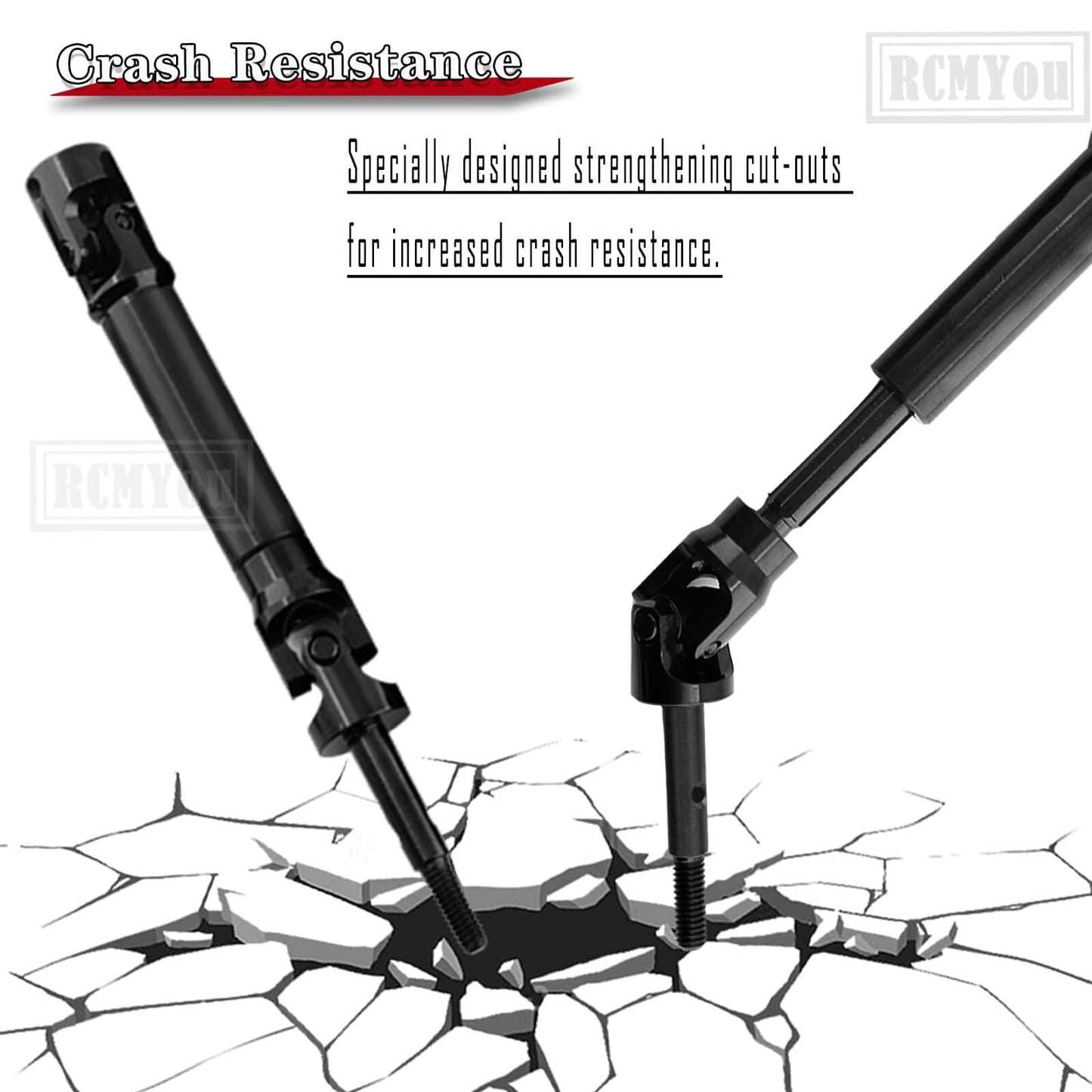 RCMYou Rear Drive Shaft CVD & Front Axles Upgrades Part for 1/10 Stampede VXL 2WD,Rustler VXL 2WD,Slash VXL 2WD,Hoss VXL 2WD, St