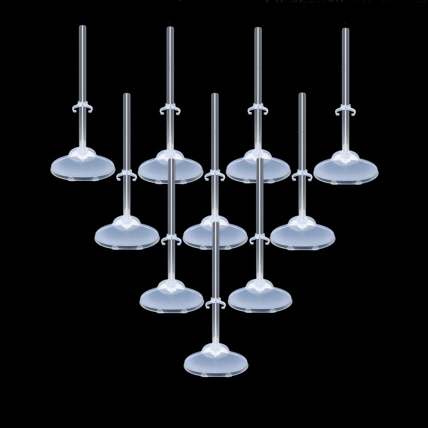 Apohalo 10Pcs Doll Stands Action Figure Stand, Doll Stand Display Holder, Ideal Doll Display Stand Support With Adjustable Waist