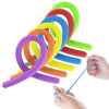 Super Z Outlet Stretchy Jelly String Noodles Fidget Toys Set, Rubber, 12 Pack, Calming Sensory Fun for Kids, Birthday Party Favors