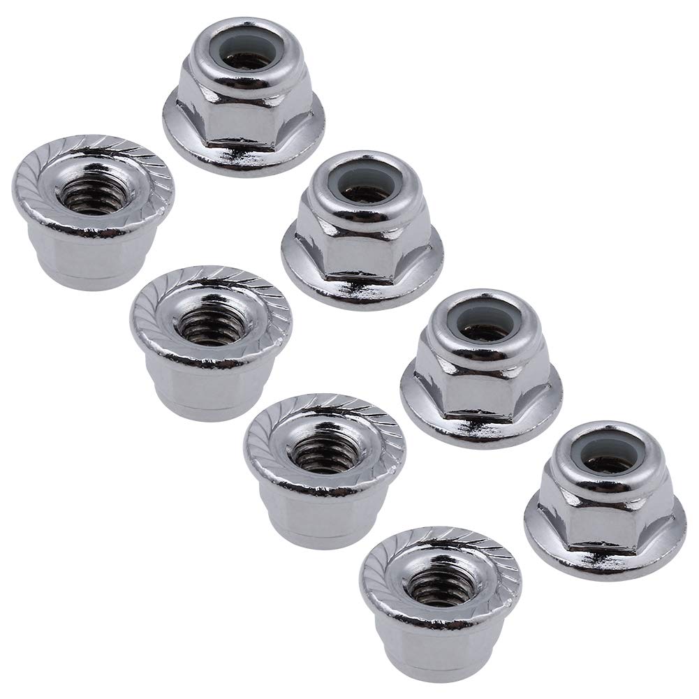 HobbyPark Flange M4 Nylon Lock Nuts for 1/10 Scale RC Car Traxxas Slash 4x4 2WD Stampede VXL Rustler VXL HPI Redcat Axial Racing