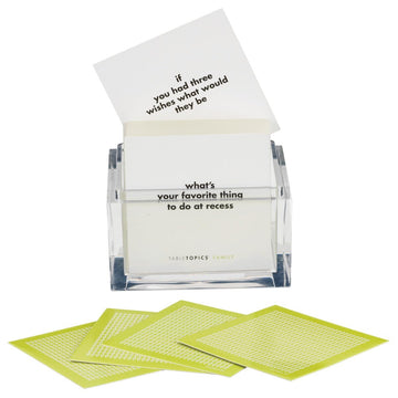 TableTopics Family Conversation Starter Cards - 135 Cards, Medium Size, Light Green, Model TT-0102-D