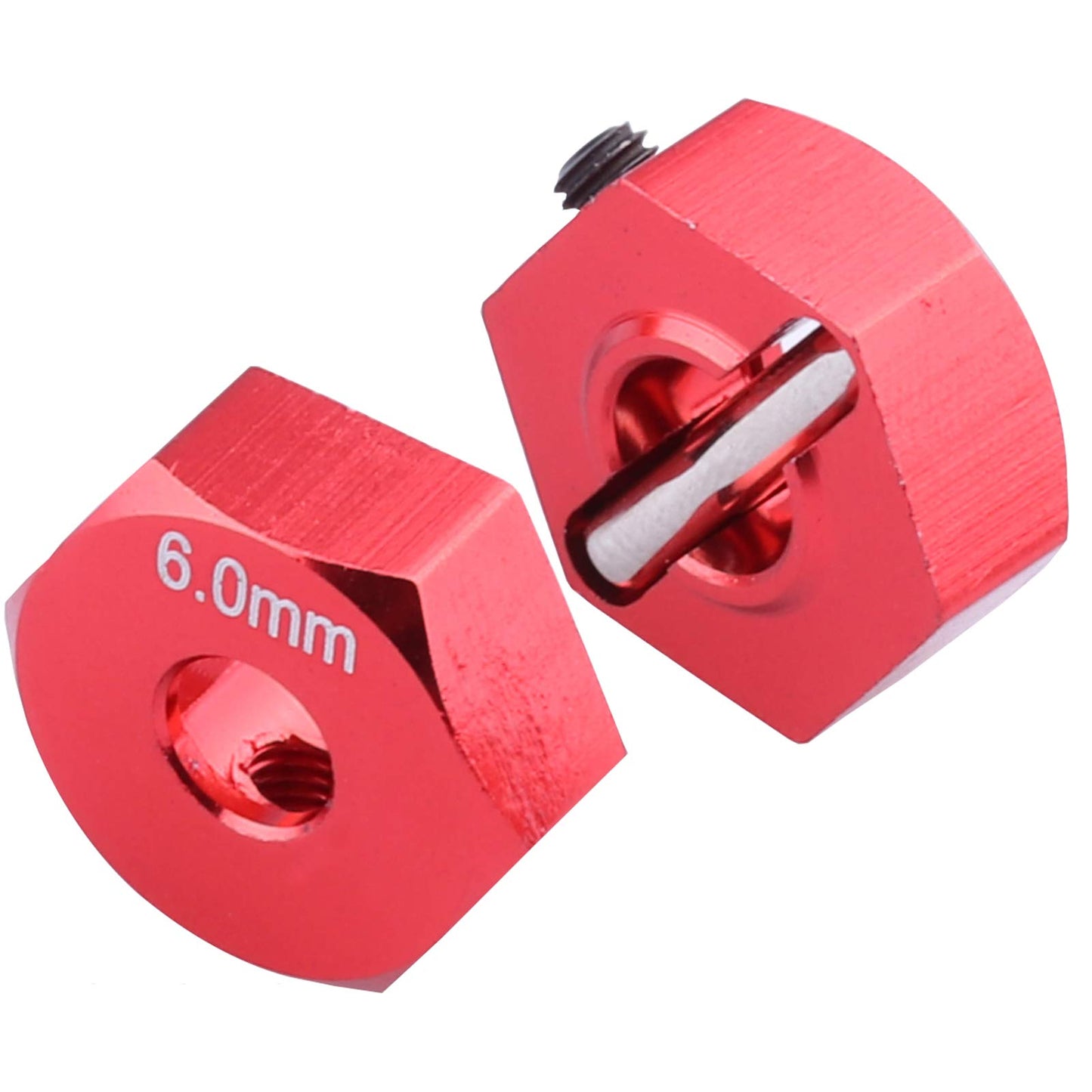 HobbyPark 14mm Aluminum Wheel Hex Parts for Arrma 1/10 Granite 4X4, Big Rock, Senton, Replacement of AR310871 (Red)