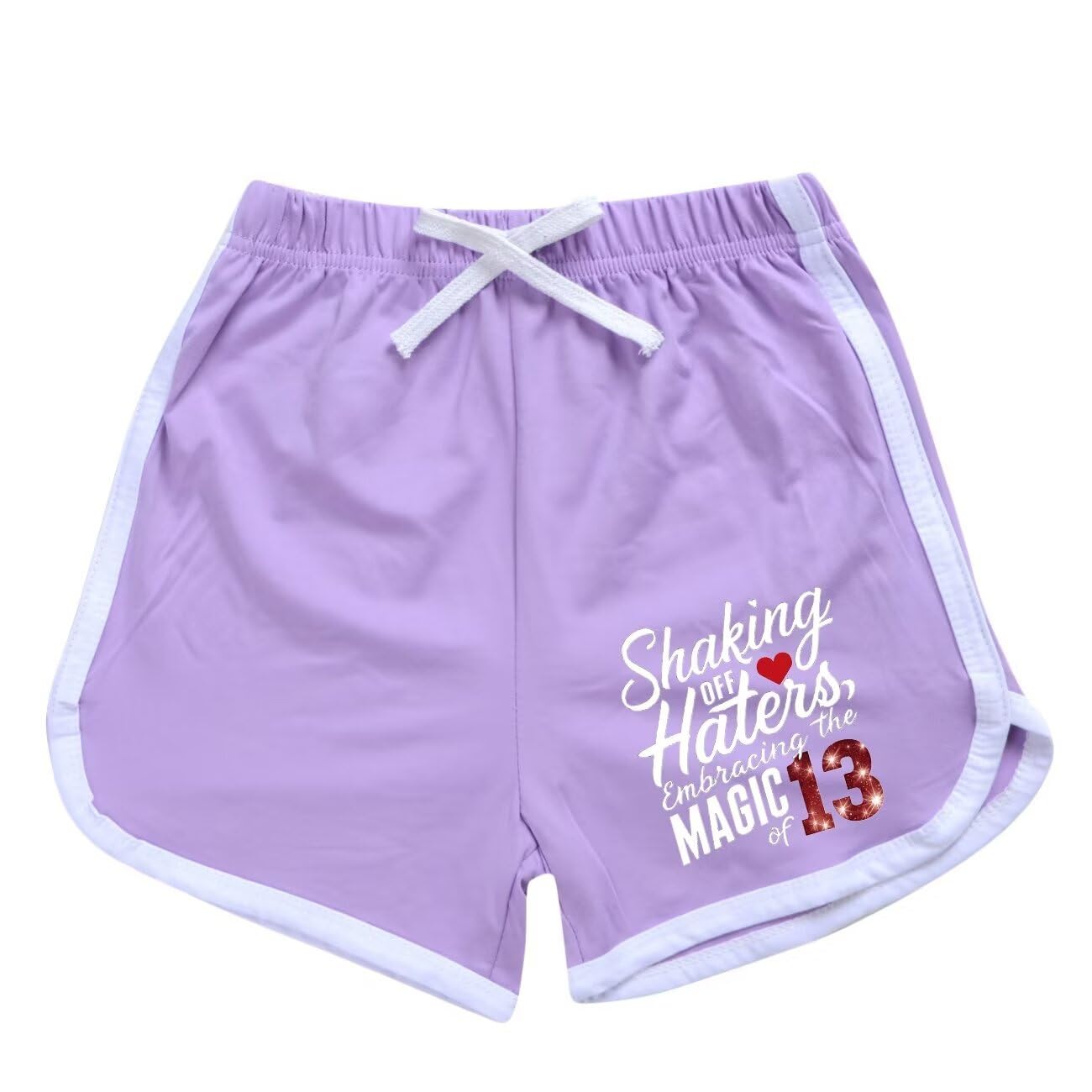 Hecendolame Short Sleeve cute Costume Princess suit Kids Children Girls T-shirt and Shorts Outfit Sets Purple to 7-8years