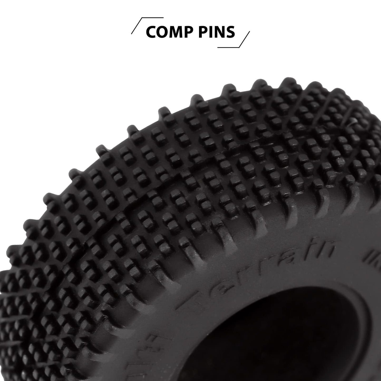 INJORA 1.0 Tires - S5 All Terrain Comp Pin Crawler Tires for TRX4M AX24 SCX24 FCX24 Upgrade Parts,55 * 20mm,T1013