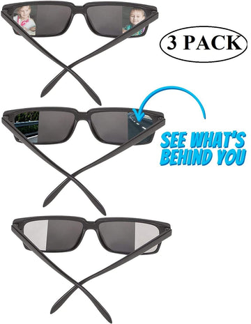 Zugar Land Top Secret Spy Glasses For Kids - Rear View Sunglasses. View Behind You! Detective Gadget. Perfect Party Favors. (3 Pack)