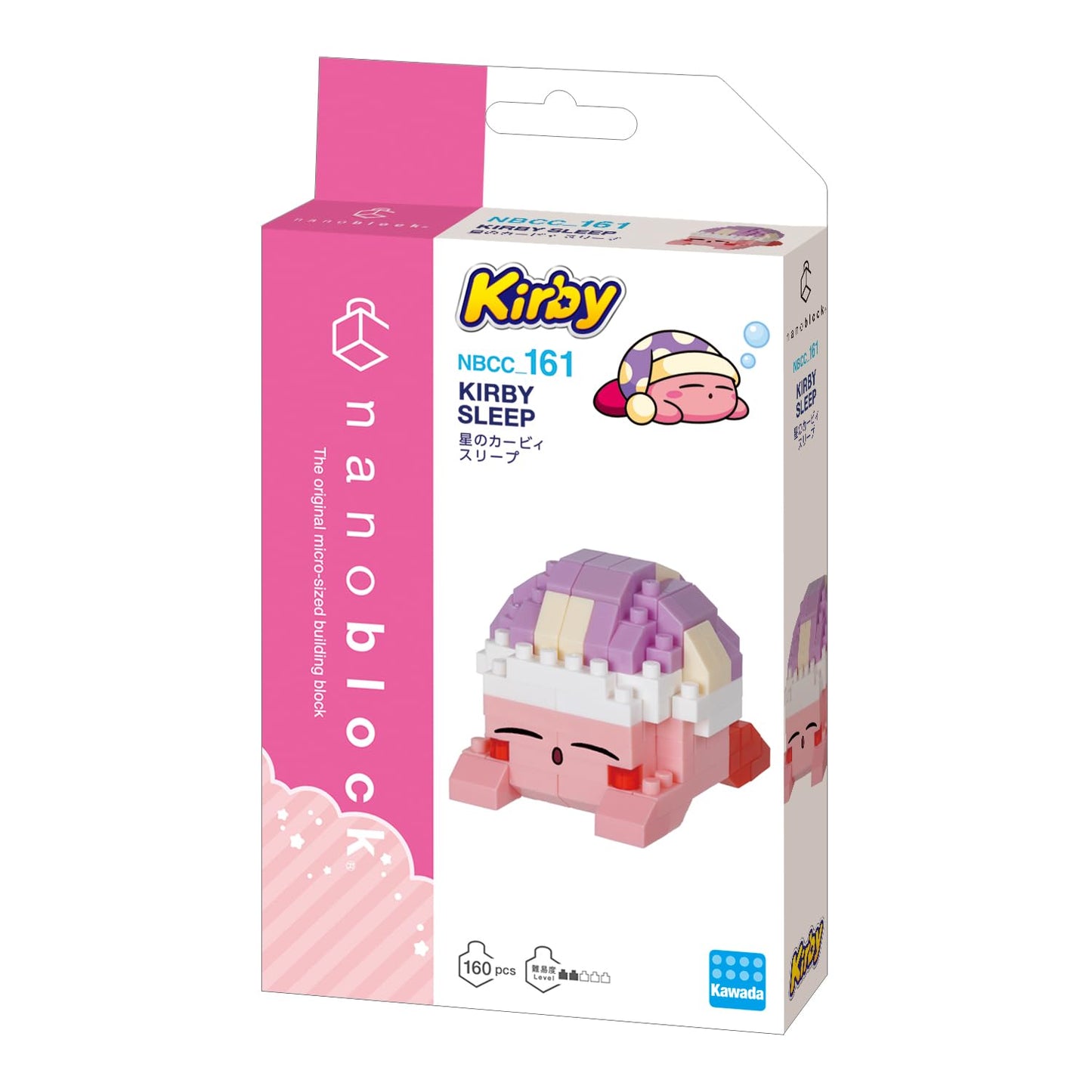 nanoblock Kirby Sleeping Kirby Building Kit, 1.30 inches, Model NBCC161