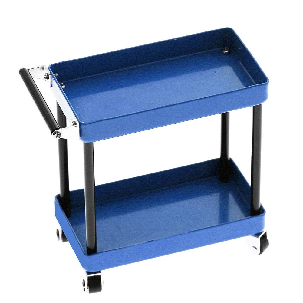 VGEBY Tools Trolley Kit, 2 Tier Tools Storage Trolley Mobile Workshop Garage Repair RC Accessories for 1/8 1/10 1/12 1/16 Scale