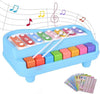 Musical Instruments, 2 In 1 Baby Piano Xylophone For Toddlers 13 Years Old, 8 Multicolored Key Keyboard, Preschool Educational