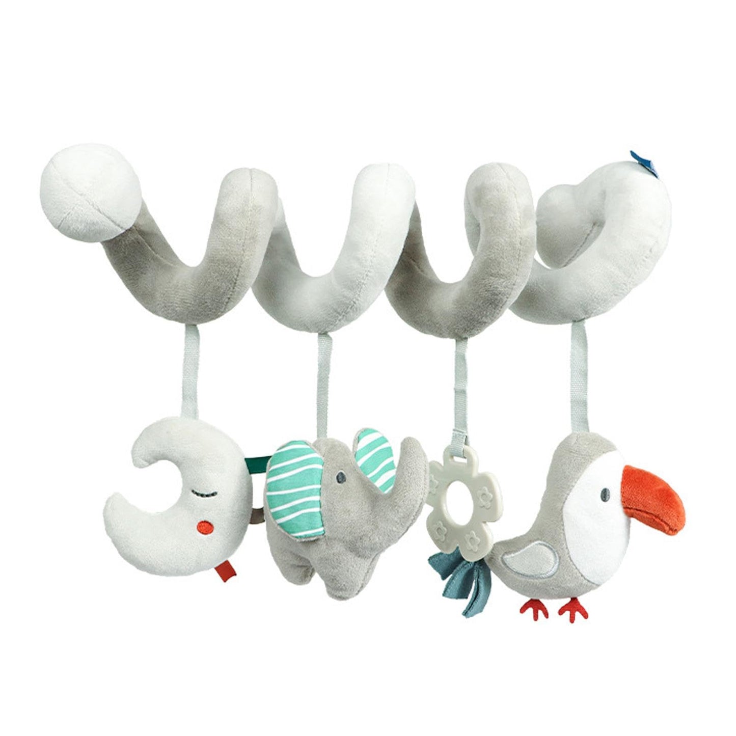 Loom Tree Baby Crib Hanging Rattle Cartoon Spiral Stroller Toy For Newborn Unique Gift Elephant Bird | Toys For Baby | Developme