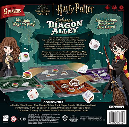 Harry Potter Mischief in Diagon Alley | Quick-Rolling Family Dice Game | Artwork Inspired by Harry Potter | Perfect Kids & Famil