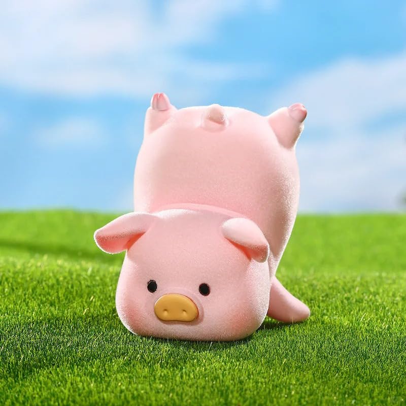 Maidimiao Flocking Cute Piggy Daily Life 1Pc Pig Blind Box Bags Figures Collectible Toys Birthday Gifts Miniature Figurines Dect