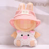 Clothes For Labubu Doll, Cute Hat & Outfit Set For Labubu 17Cm Dolls, Adorable Dress-Up Accessories For Labubu Doll (Pink Pig)