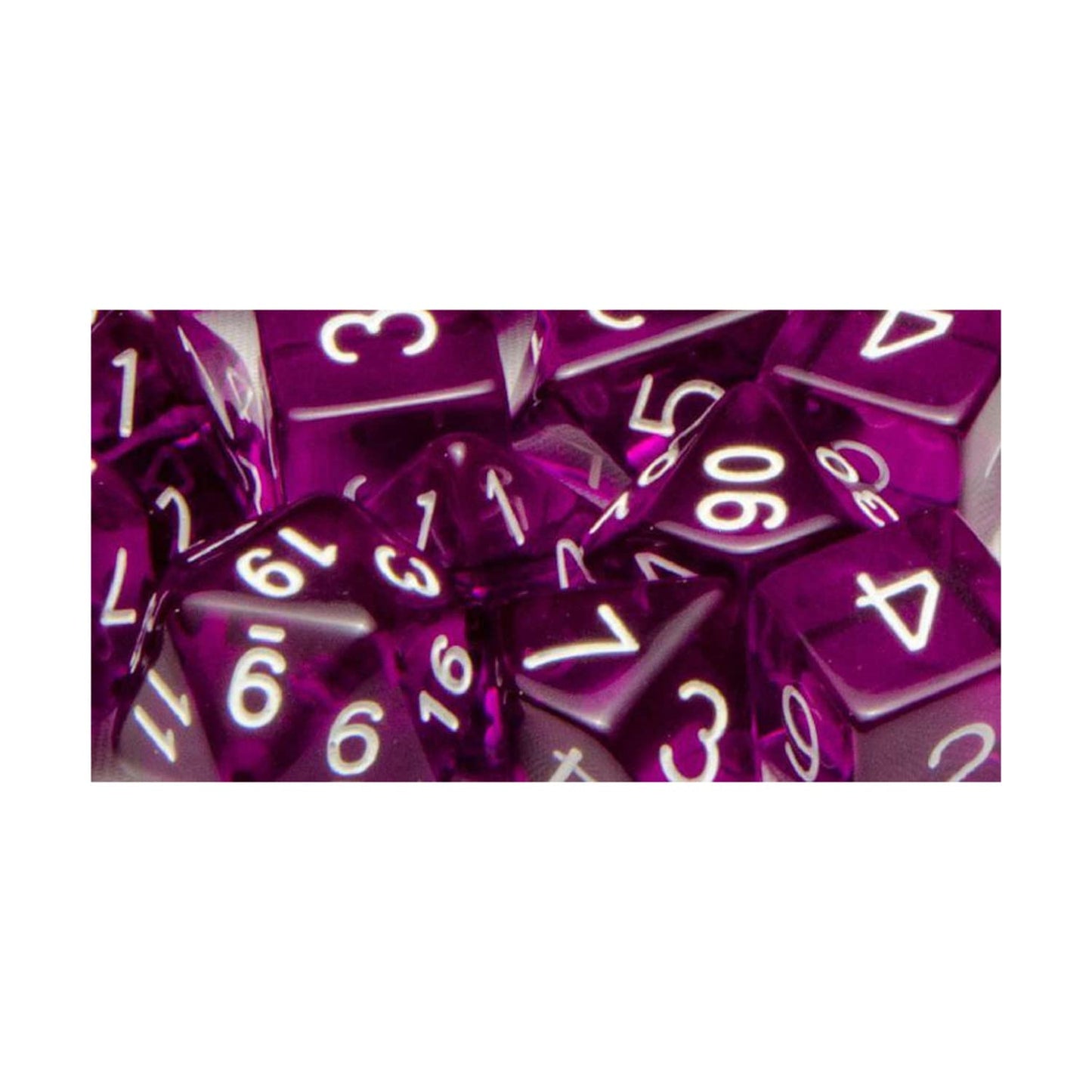 R4I Dice W/Arch'D4: Translucent - Dark Purple W/White (15)