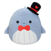 Squishmallows Original 12-Inch Blue Whale Plush - Samir with Heart Top Hat & Red Bow Tie - Official Jazwares Toy