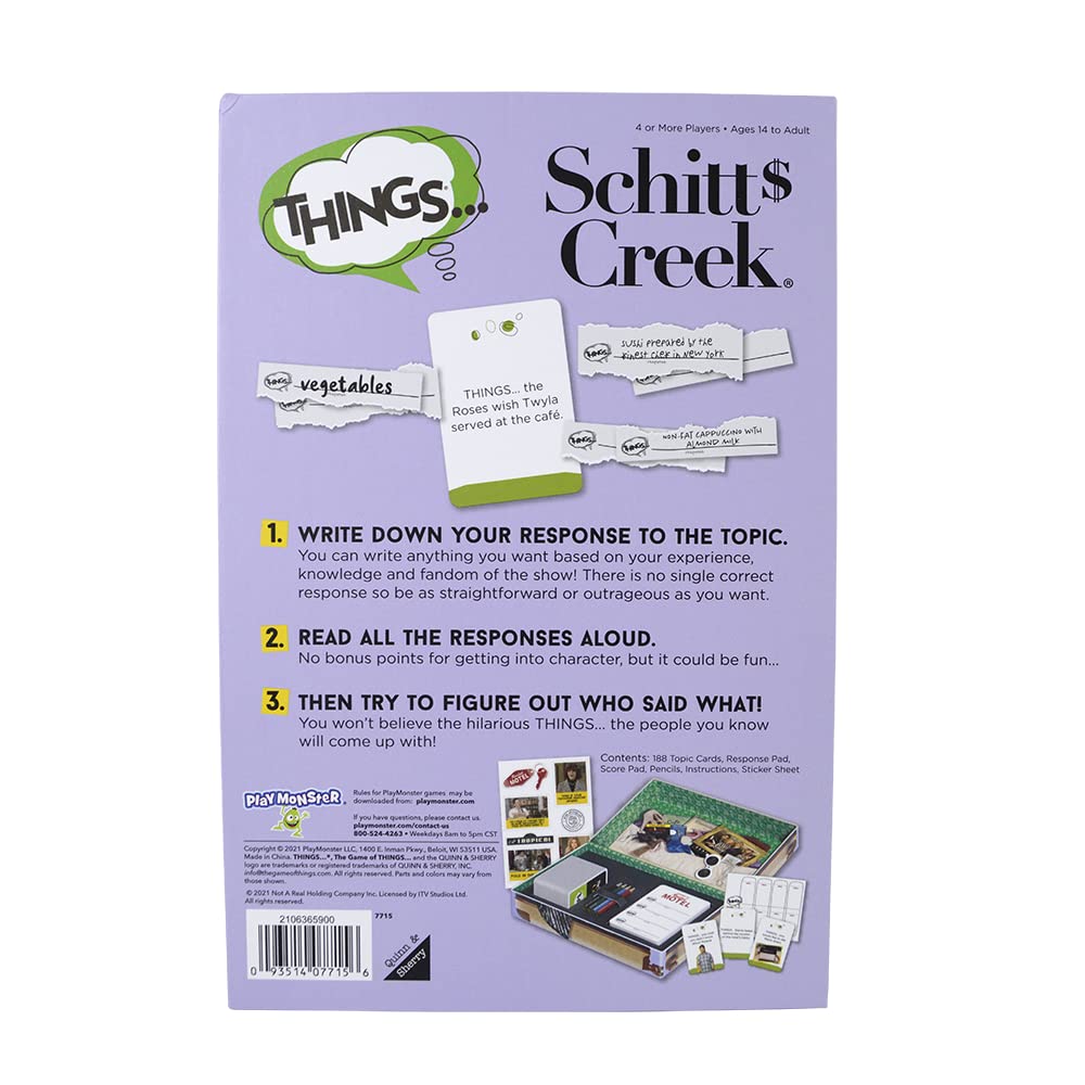 Things... Schitt'S Creek — Board Game — Funny Party Game Meets Hilarious Tv Show — Ages 14+