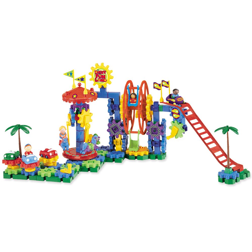 Learning Resources Gears! Gears! Gears! Dizzy Fun Land, Motorized Gears Toy Set, Gears For Kids, Engineering For Kids, Puzzle, 1