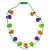 The Dreidel Company Halloween Necklace Light-Up Colorful Necklace, Costume Accessory, Spooky Party Favor, 25' Necklace (Multicolor Pumpkin Necklace, Single)