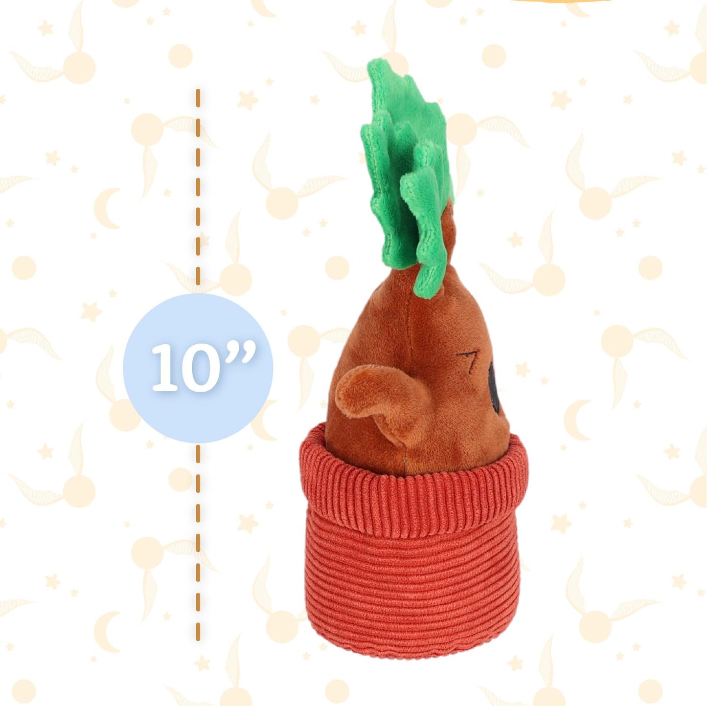 KIDS PREFERRED Harry Potter Mandrake Plush Toy - 10" Multi-color Crinkle Sensory Baby Animal for Toddlers and Kids