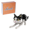 Larcele Mini Building Blocks Animal Set, Diy Micro 3D Building Toy Bricks,1390 Pieces Kljm-05(Black And White Cat)