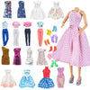 E-Ting Lot 15 Items = 5 Sets Fashion Casual Wear Clothes/Outfit With 10 Pair Shoes For Barbie Doll Random Style (Casual Wear Clo