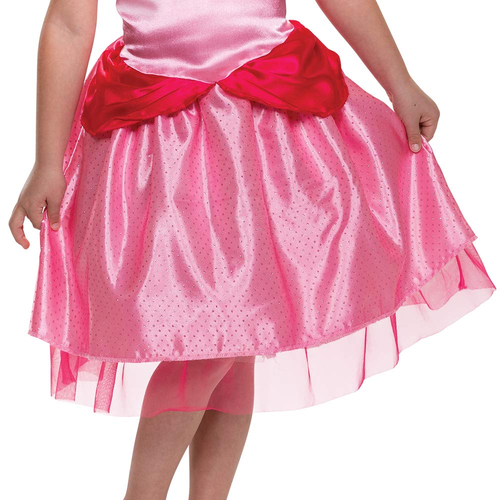 Disguise Princess Peach Costume Dress, Nintendo Super Mario Bros Dress Up Outfit For Girls, Toddler Size Medium (3T-4T), Pink
