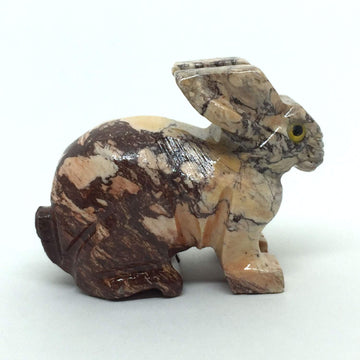 Nelson Creations, Llc 2 Inch Rabbit Natural Soapstone Hand-Carved Animal Charm Totem Stone Carving Figurine