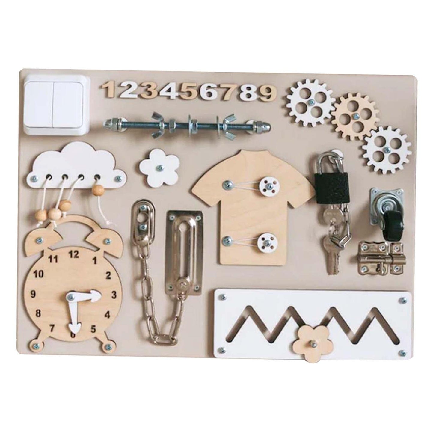 Ecomistiq Montessori Toy Busy Board Fine Motor Skills For Toddlers Preschool Girls Style A |Toys & Hobbies | Educational | Other
