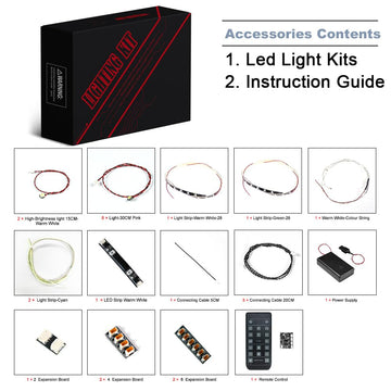 Brickbling Led Light Compatible With Lego Tranquil Garden 10315 Building Set (Model Not Included), Remote Control Version Lighting Compatible With Lego Zen Garden