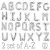 52 Pcs Sliver Letter Balloons A To Z Custom Diy Phrase Banner For Baby Shower Wedding Party Supplies Personalized Decor Foil Alp