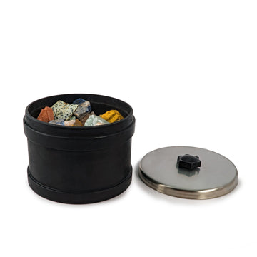 Discover with Dr. Cool Rock Tumbler Barrel, 2 lb Rubber, Leak-Proof Lid for National Geographic Tumblers, Black, Model PROBARREL