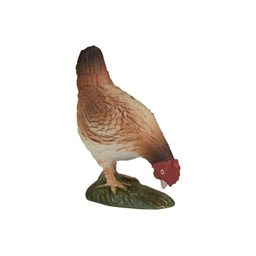 Mojo Hen Eating Realistic Farm Animal Hand Painted Toy Figurine
