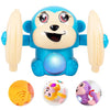Kidsaholic Voice Control Dancing Monkey Toy, Spinning Rolling Tumbling Banana Monkey, LED Lights and Sound Effects, Interactive