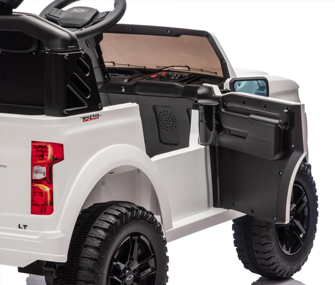 Segmart Licensed Chevrolet Silverado, 12V Ride-on Electric Truck for Kids with Remote Control, Battery Powered with Car Key/Gear