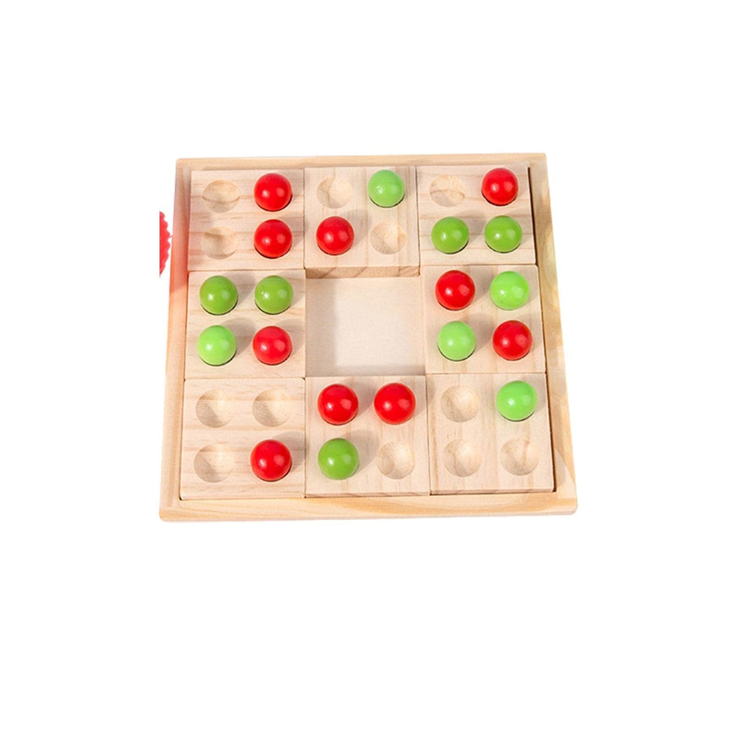 Ilsmysutra Montessori Wooden Bead Game Brain Teaser Early Educational Toys For Kids|Toys For Baby|Developmental Baby Toys