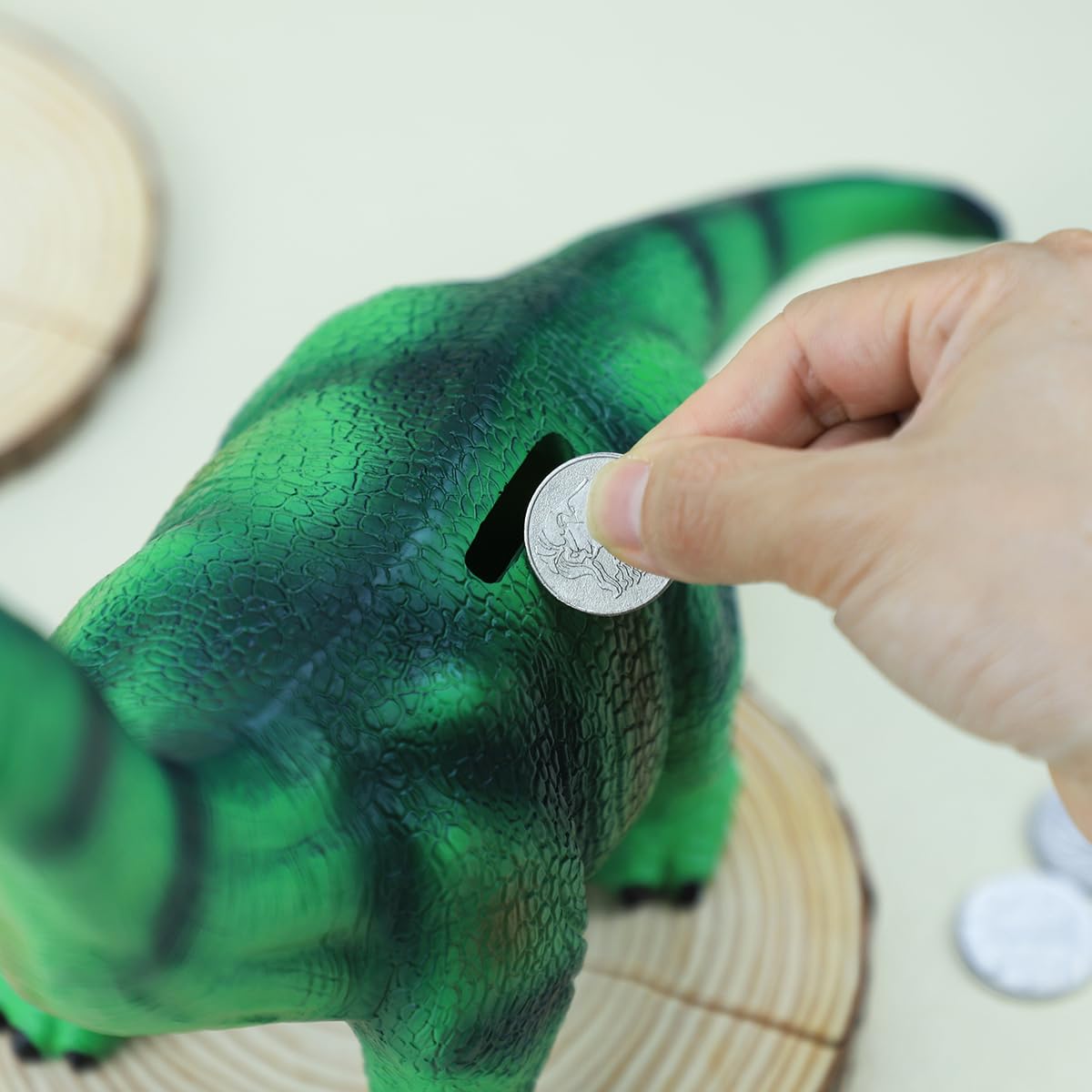 Massjoy Resin Large Brachiosaurus Piggy Bank, Boy Birthday Present.