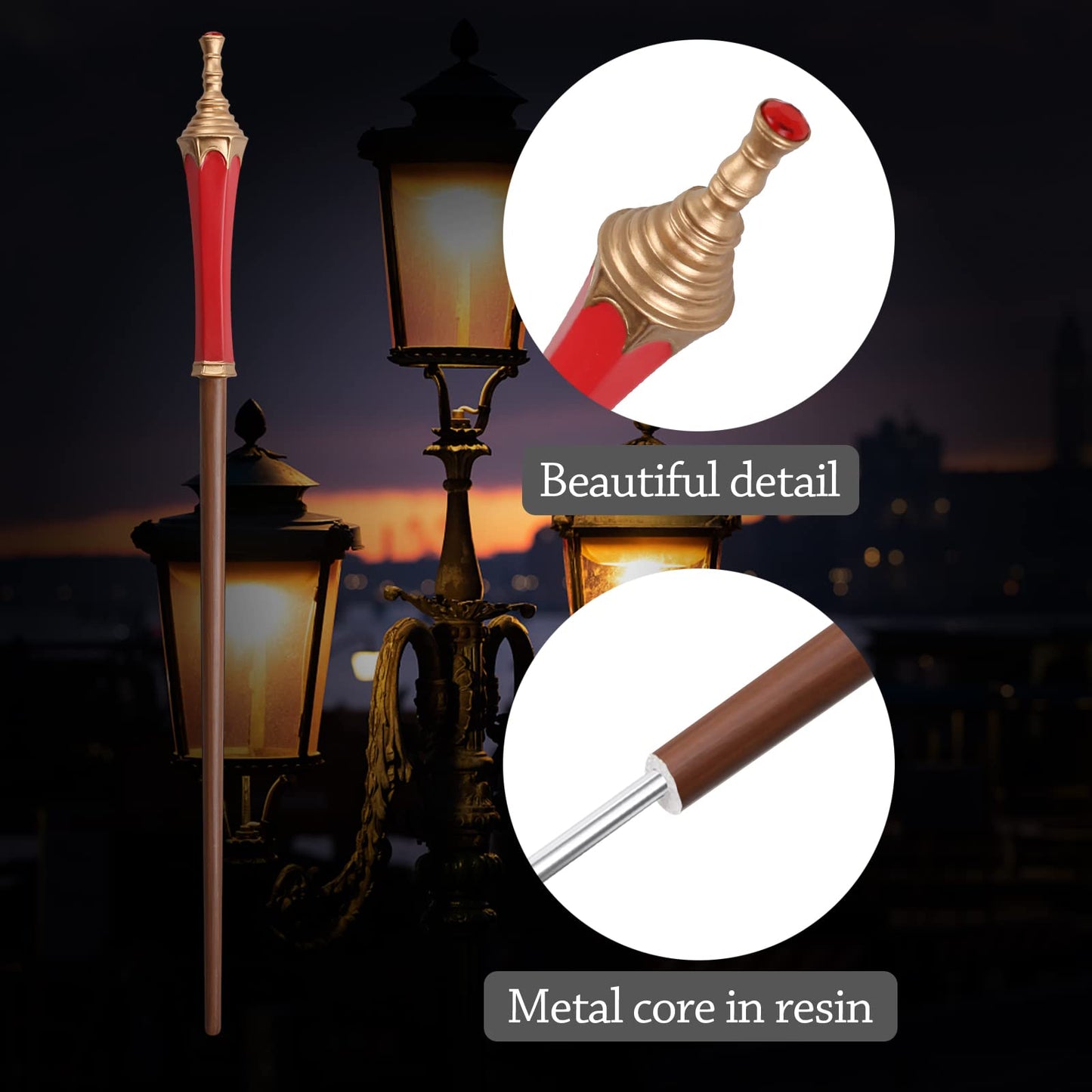 Magic Wizard Witch Witchcraft Sorcerer Wands For Collectible Magical Toy Wand (Lantern)
