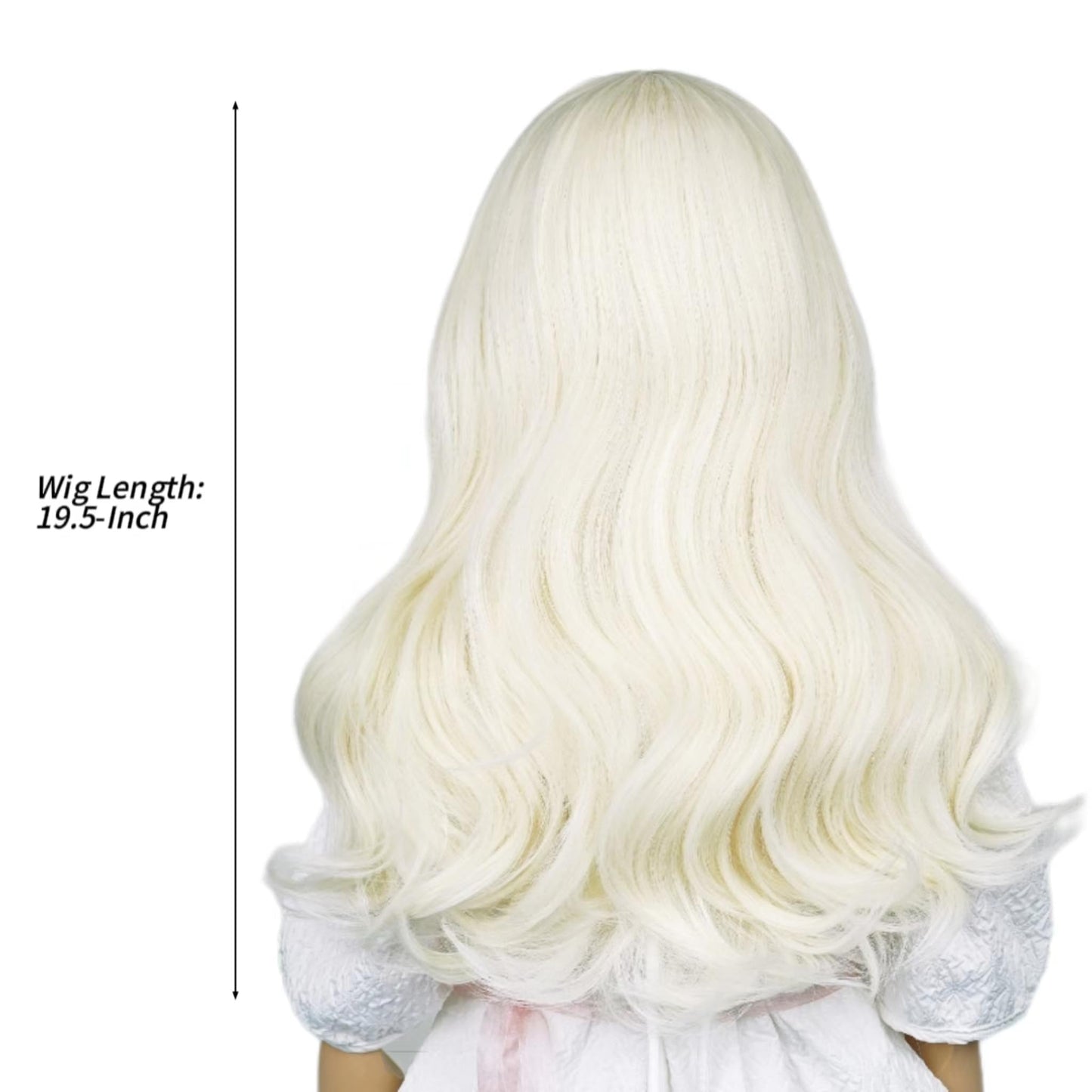 Half And Half Kids Blonde Wig Long Curly Child Wigs For Kids Girls, White Golden Middle Part Girl'S Costume Wavy Wig Heat Resist