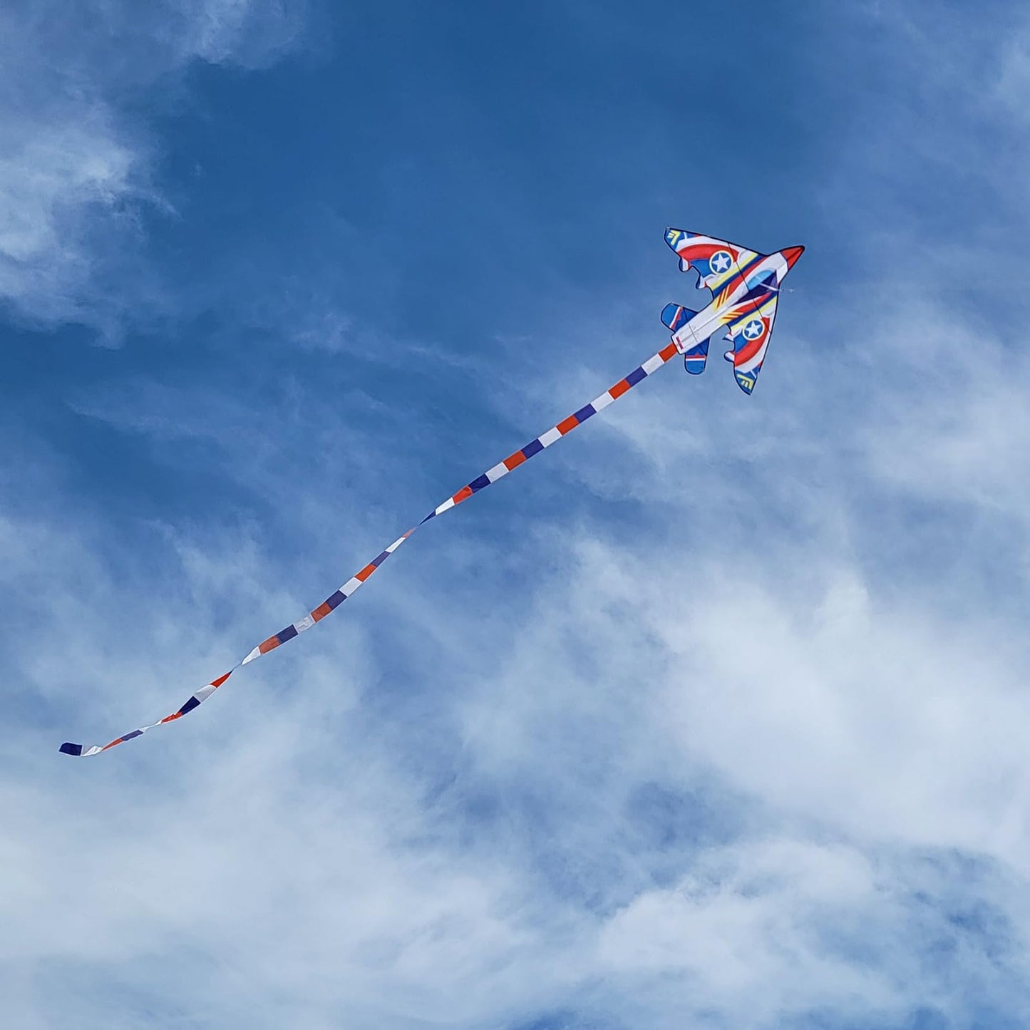 Kaiciuss Fighter Plane Kite For Boys Easy To Fly, Large Airplane Kite For Kids & Adutls, Single Line Plane Kite For The Beach, It Comes With 300Ft String Kite Handle