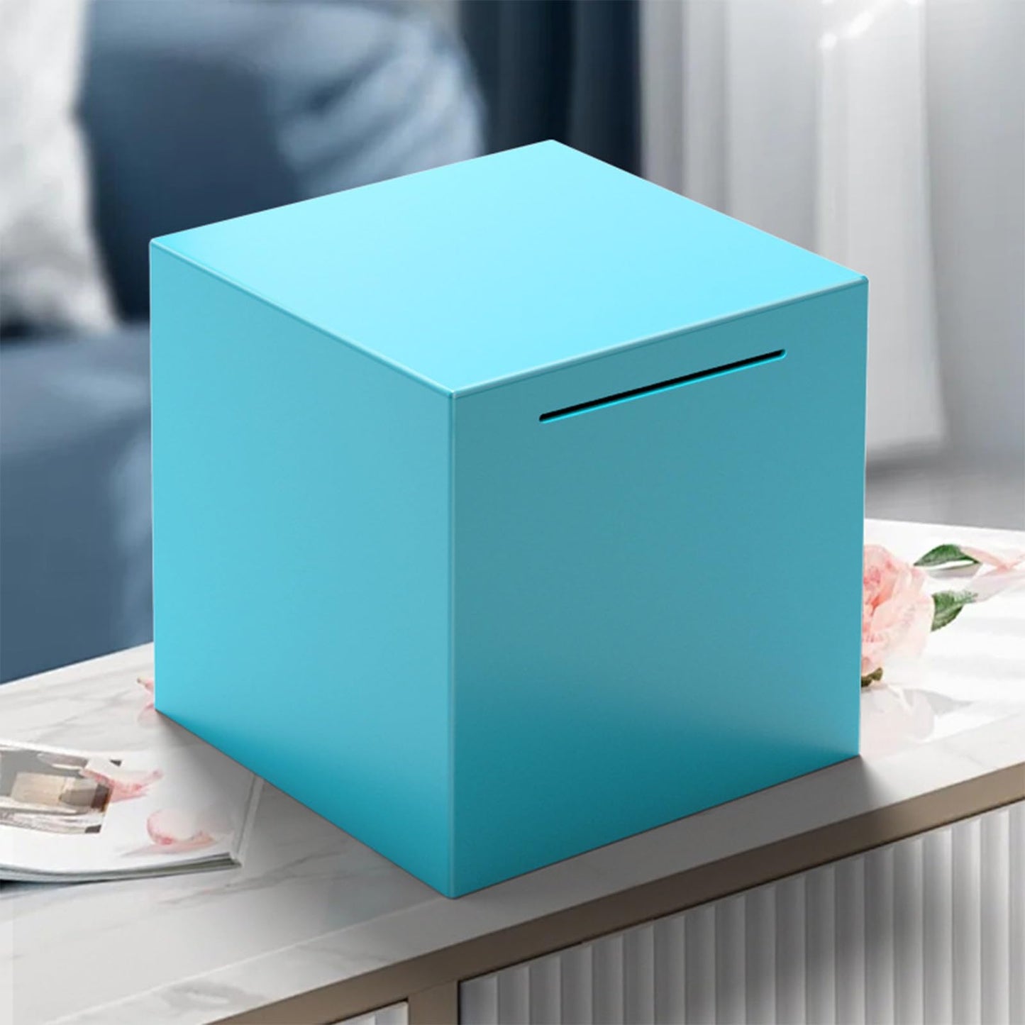 Generic Money Saving Box with Counter Savings Challenge Piggy Bank Stainless Steel Money Bank Cash Saver Money Box for Adults an