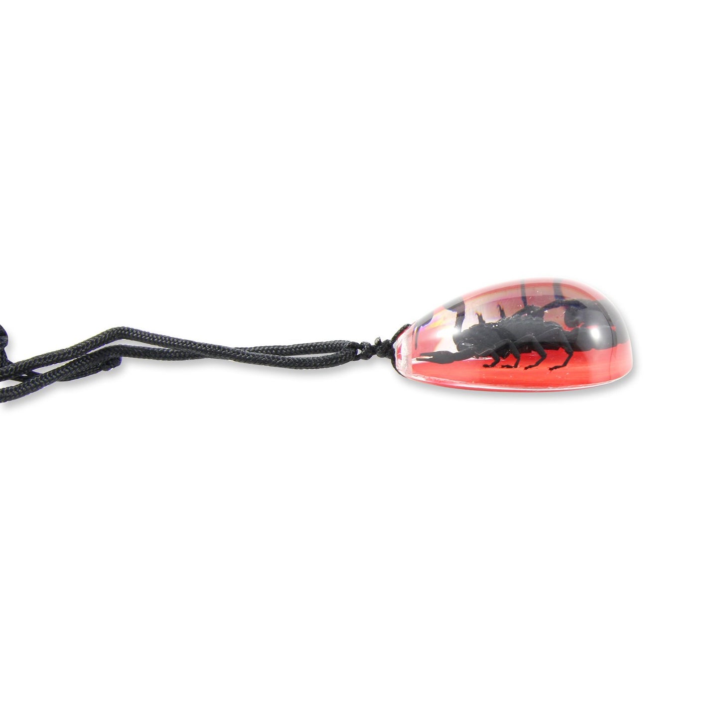 REALBUG Black Scorpion Necklace, Red, Large