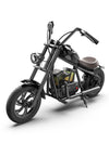 HYPER GOGO Electric Dirt Bike for Kids, 10MPH, Music Player, Ambient Light, Radiant Black