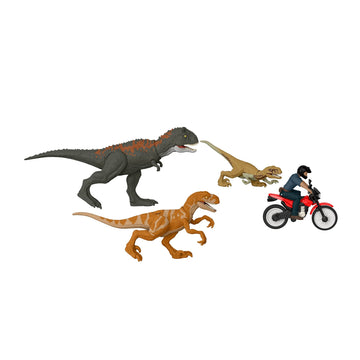 Jurassic World - Legacy Owen Collection And The Dinosaur Escape Set With Motorcycles And The Owen Grady Character, Toy For Children 4+ Years, Hfg64