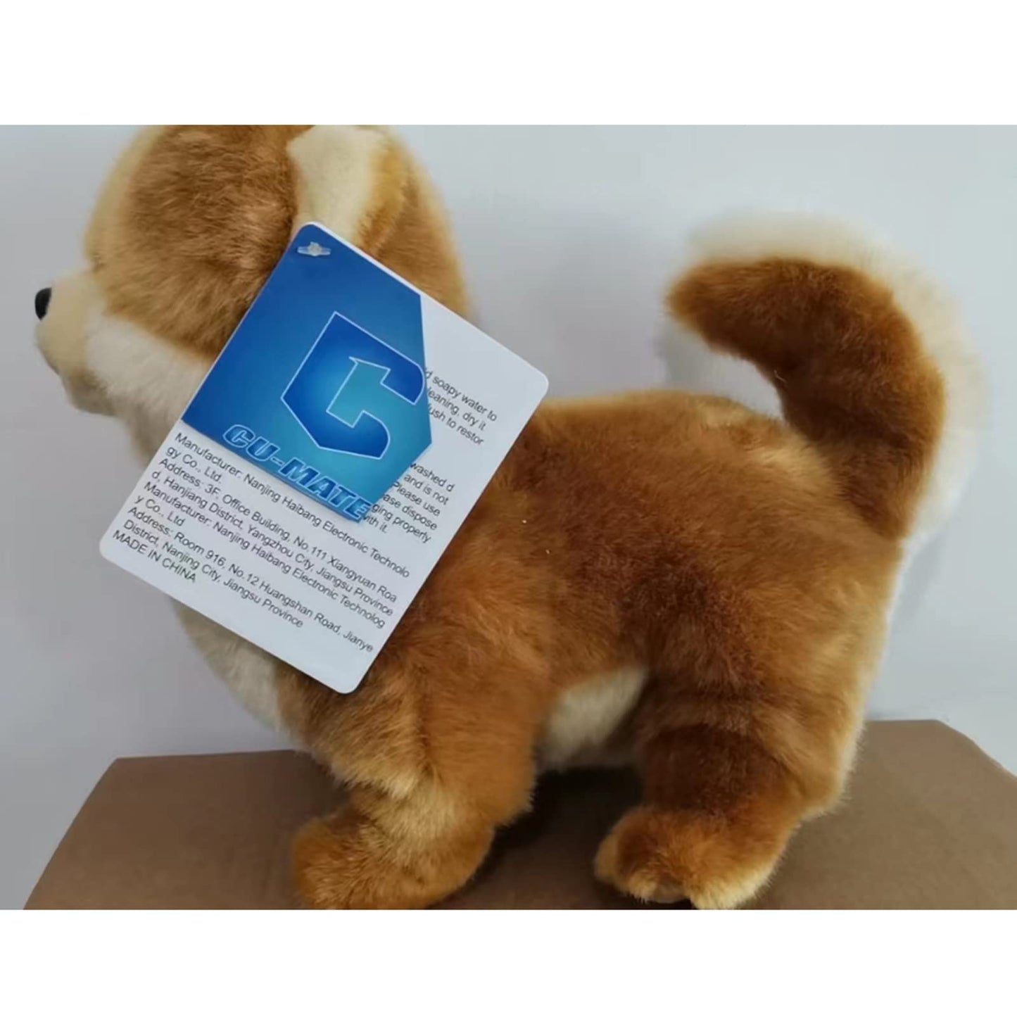 Cu-Mate 12 Inch Pomeranian Stuffed Animal Dog Realistic Puppy Plush Toys- Cute Pet Gift For Kids