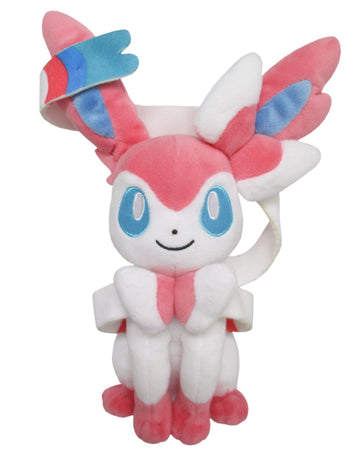 Sanei Pokemon All Star Collection Sylveon Plush, 8-inch, Multicolor, Model PP125, Soft Plush Material