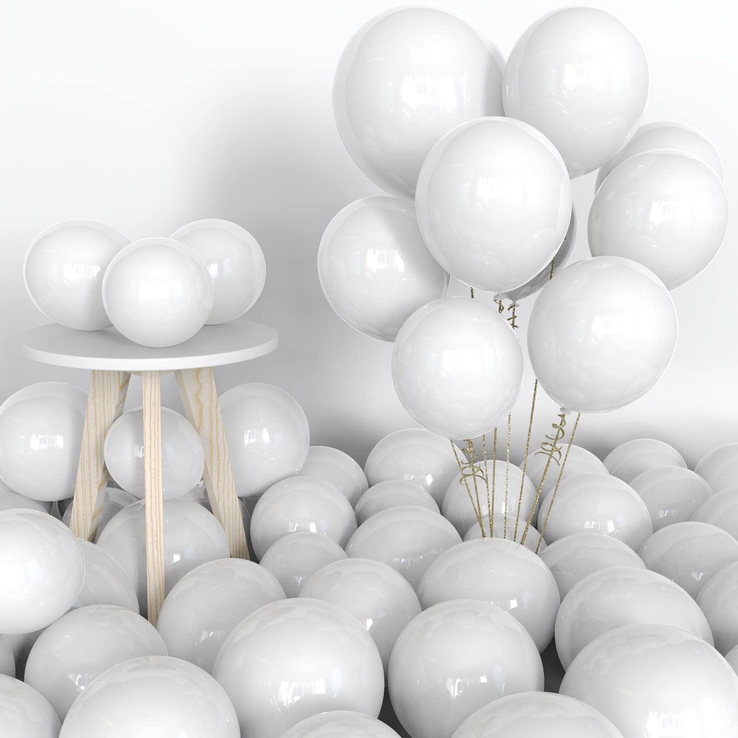 Labeol White Balloons Different Sizes 151Pcs 18/12/10/5 Inch White Balloon Garland Arch Kit Quality Latex Balloons White Decorations For Wedding Party Birthday Baby Shower Graduation