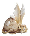 George S. Chen Imports Ss-G-71529 Dragon Egg Statue Figurine With October Birthstone, 5', Opal White