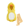 Beqeuewll Halloween Baby Costumes Infant Duck Costume Hooded Bubble Romper Stockings 2Pcs Cute Baby Boy Girl Cosplay Set(Duck, 1